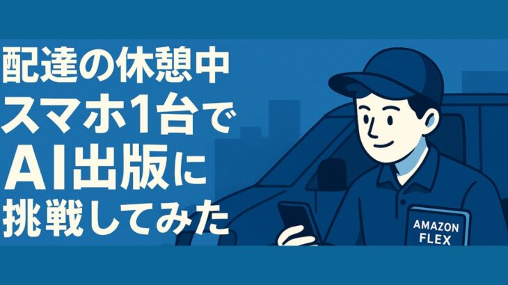 配達の休憩中スマホ1台でAI出版に挑戦してみた話【誰でもできます】